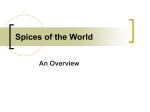 Spices of the World - Aggie Horticulture