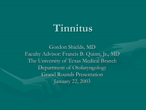 Tinnitus - UTMB.edu