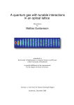 A quantum gas with tunable interactions in an optical lattice