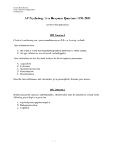 AP Psychology Free Response Questions 1992-2005