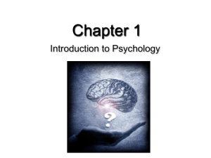 Ch 1 Intro to Psych