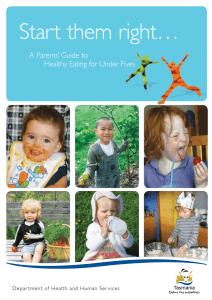 A Parent`s Guide To Healthy Eating for Under 5`s