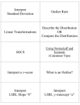 Interpret Standard Deviation Outlier Rule Linear Transformations