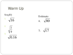 Classifying Numbers