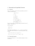 3 Exponential and Logarithmic functions