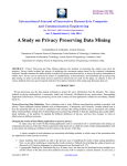 A Study on Privacy Preserving Data Mining