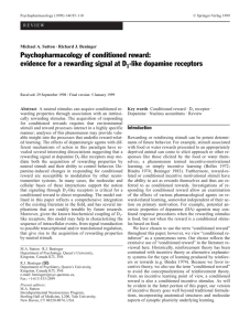 Psychopharmacology of conditioned reward