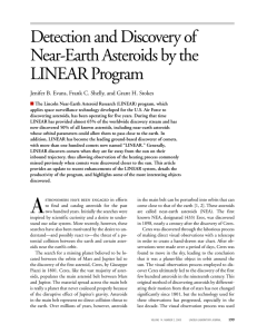 Detection and Discovery of Near-Earth Asteroids by the LINEAR