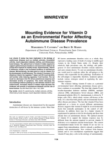 MINIREVIEW Mounting Evidence for Vitamin D - Direct-MS