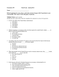 Economics 259 Final Exam – Spring 2014 Name: Before beginning