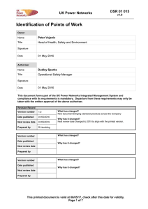 DSR 01 015 Identification of Points of Work - Document Library