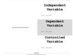 Independent Variable Dependent Variable - Science