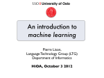 An introduction to machine learning
