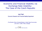 Economic and Financial Stability via Exchange Rate Volatility
