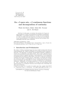 On e-I-open sets, e-I-continuous functions and decomposition of