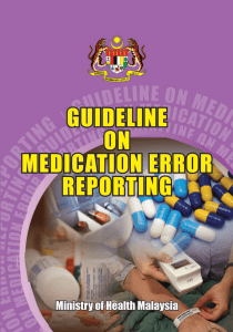 Guideline on medication error reporting.