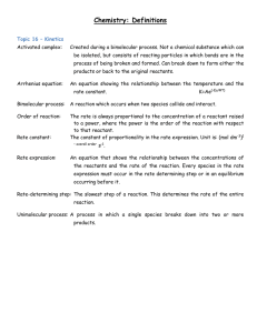 Topic 16 IB Chemistry Definitions