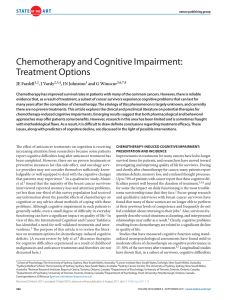 Chemotherapy and Cognitive Impairment