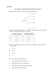 IB HL Physics More Problems on Quantum and Nuclear Physics_