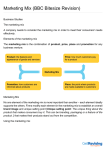 Marketing Mix (BBC Bitesize Revision)