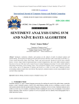 SENTIMENT ANALYSIS USING SVM AND NAÏVE BAYES