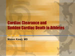 Cardiac Clearance and Sudden Cardiac Death in