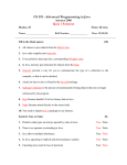 CS 391 Advanced Programming in Java