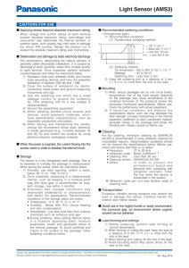 Light Sensor (AMS3) - Panasonic Industrial Devices