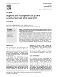 Diagnosis and management of grade II acromioclavicular joint