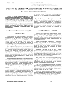 Policies to Enhance Computer and Network Forensics