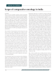 Scope of comparative oncology in India