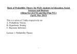 Basic of Probability Theory for Ph.D. students in Education, Social