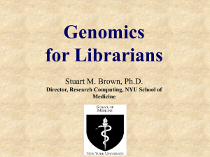 Genomics for Librarians