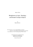 Morphisms in Logic, Topology, and Formal Concept Analysis