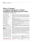 Effects of Tolvaptan, a Vasopressin Antagonist, in