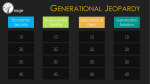 Generational Jeopardy and a discussion on solutions