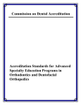 Accreditation Standards for Orthodontics Programs