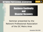 Business Continuity / Disaster Recovery