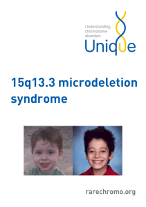 15q13.3 microdeletion syndrome - Unique The Rare Chromosome