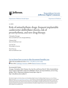 Role of antiarrhythmic drugs: frequent implantable cardioverter