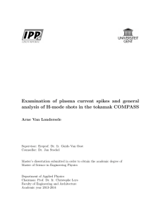 Examination of plasma current spikes and general analysis of H