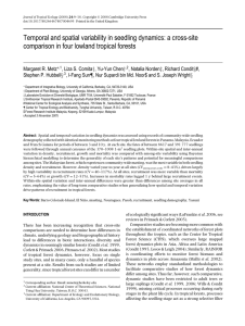 Temporal and spatial variability in seedling dynamics: a cross