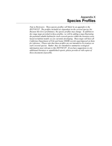 Species Accounts - Contra Costa County