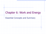 Chapter 6: Work and Energy