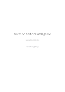Notes on Artificial Intelligence