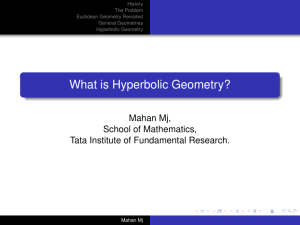 What is Hyperbolic Geometry?