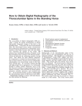 How to Obtain Digital Radiographs of the Thoracolumbar Spine in