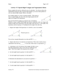 Activity 4.7.3 Special Right Triangles and Trigonometric Ratios