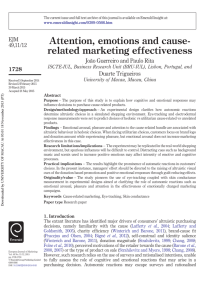 Attention, emotions and cause-related marketing effectiveness