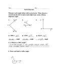 Unit #3 Re iew Measure each angle helen with a protractor. Then